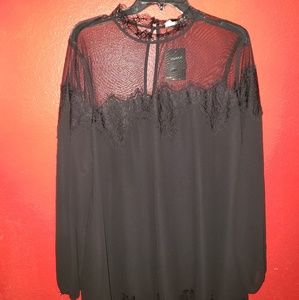 Plus Size Black Lace Dress